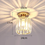 Crystal Pendant Ceiling Light, Modern E27 Semi Flush Design for Home Decor