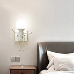 Robot Metal Wall Sconce Creative Cartoon Luminaria for Home Children's Room