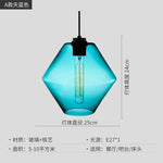 Geometric Glass Pendant Light Collection: Modern Crystalline Pendant Series