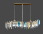 LED Glass Metal Leaf Chandelier: Luxury Postmodern Lighting for Home Decor, Bedroom, Living Room
