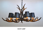 Retro Antlers LED Chandelier Table Dining Room Kitchen Interior Lighting Fixture
