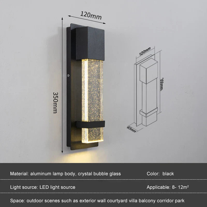 Outdoor LED Wall Lamp with PIR Motion Sensor and IP65 Waterproof Grade