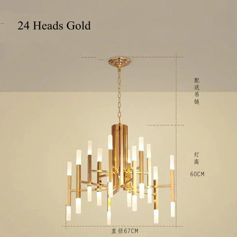 Modern Tube G4 Chandelier Pendant Light Fixture for Artistic Room Decor