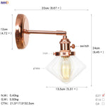 White Ceramic LED Wall Sconce Switch Rose Gold Color Wall Lamp