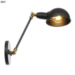 Vintage Industrial Wall Light Swing Arm LED Bedroom Cafe Stair Black