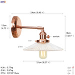 White Ceramic LED Wall Sconce Switch Rose Gold Bedroom Stair Mirror Light