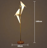 Love Bird Chandelier Lighting - White Gold Designer Lustre for Dining Room