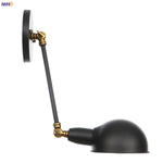 Vintage Industrial Wall Light Swing Arm LED Bedroom Cafe Stair Black