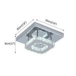Crystal LED Ceiling Light Plafon Chandelier Stainless Steel Luminaria