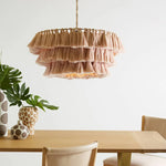 Fela Tassel Chandelier: Bohemian Chain Tiered Suspension Light for Living Room & Shop