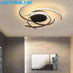 Curved Branch LED Ceiling Lamp: Modern Nordic Design for Bedroom, Dining, Kitchen.