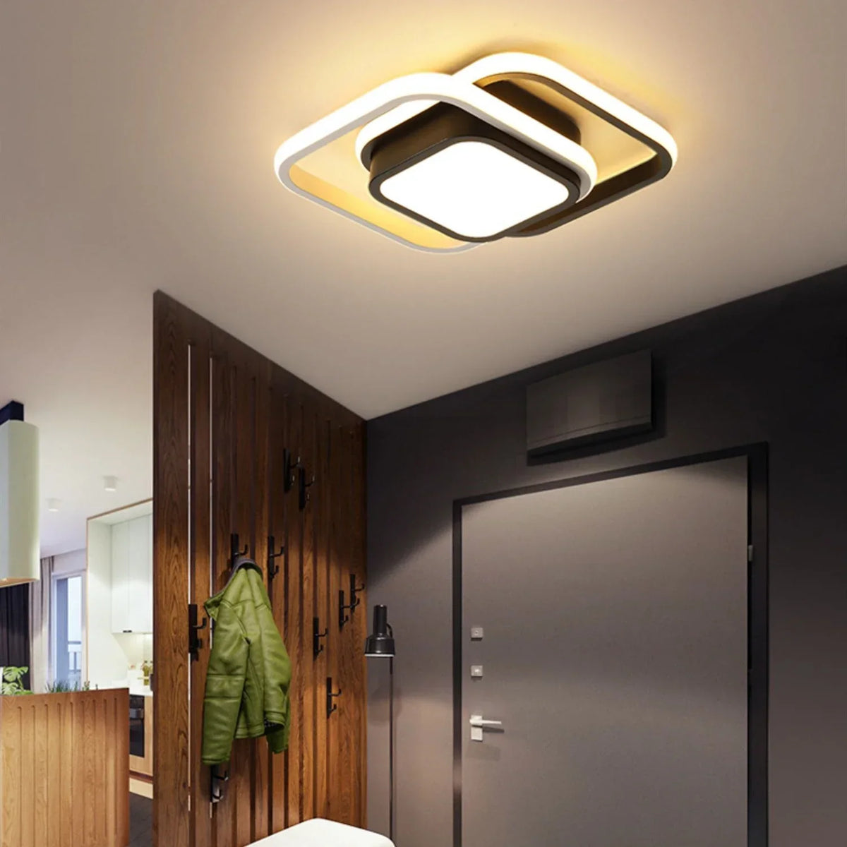 Round Square LED Ceiling Light - Small Indoor Night Light