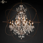 Crystal LED Chandelier: Contemporary Orb Pendant Light for Home Decor