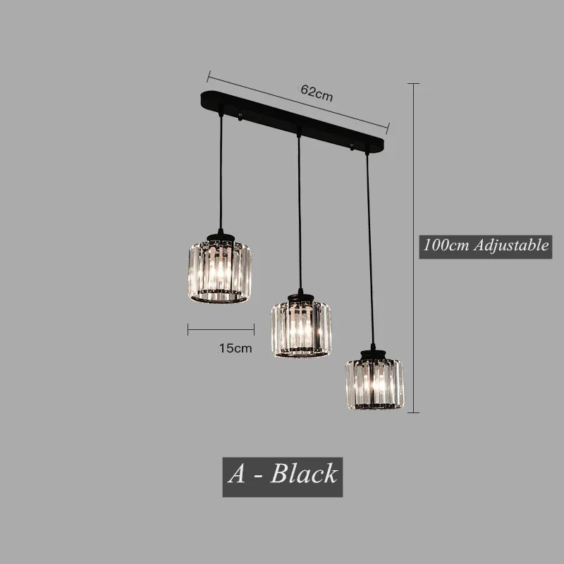 Crystal LED Pendant Chandelier for Dining Living Room Decor