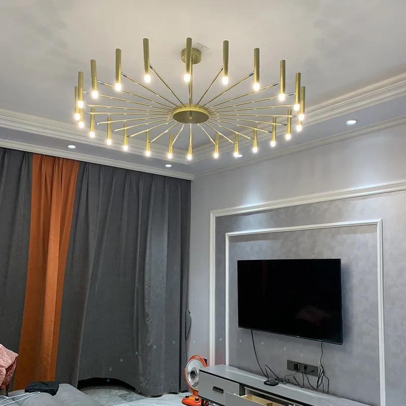 Modern Metal LED Ceiling Chandelier for Bedroom Home Decor Lighting