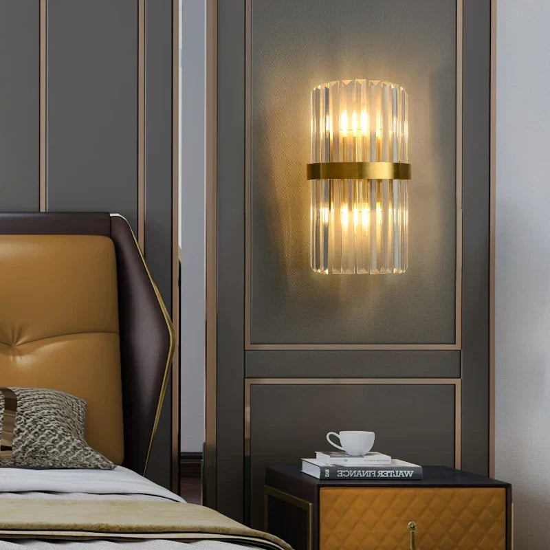 Crystal LED Wall Sconce Light for Bedroom and Corridor