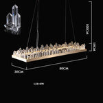 Golden Crystal LED Chandelier for Modern Dining Room