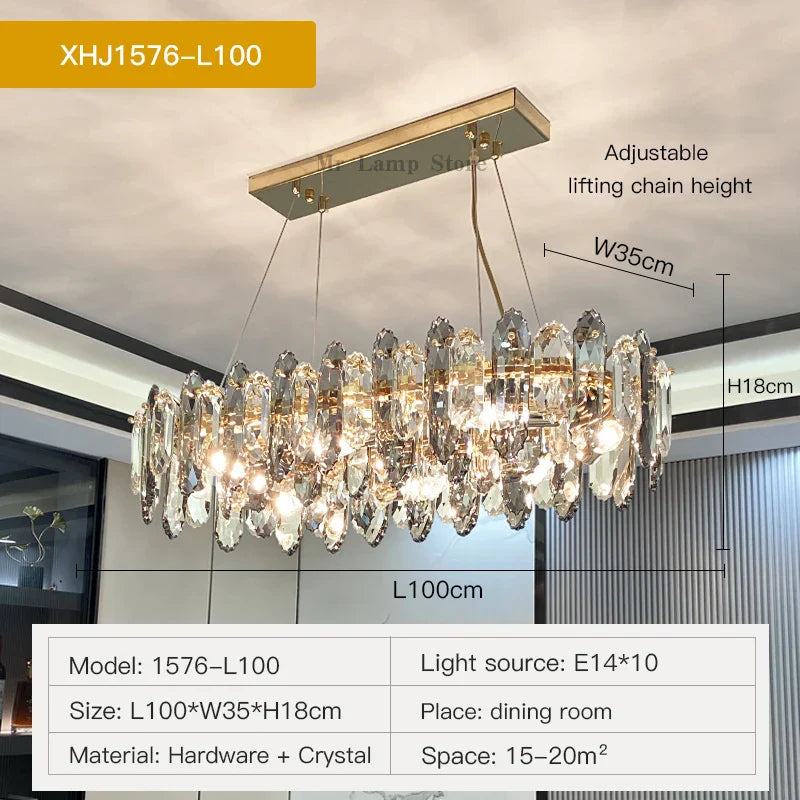 Crystal Chandelier: Elegant Nordic Design for Living, Dining, Bedroom