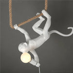 Monkey Resin Pendant Light for Artistic Living Room Decor