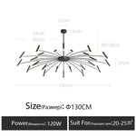 Modern Metal LED Ceiling Chandelier for Bedroom Home Decor Lighting