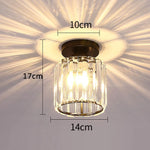 Crystal Pendant Ceiling Light, Modern E27 Semi Flush Design for Home Decor