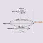 Crystal Triangle Chandelier: Modern K9 Pendant Light for Living & Dining Room