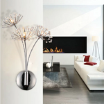 Dandelion Crystal Flower Wall Lamp for Bathroom, Bedroom, Living Room.