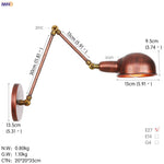 Loft Antique Edison 3-Head Black Wall Sconce Swing Arm Light