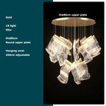 Golden Love Paper Chandelier: Postmodern LED Designer Lighting for Foyer