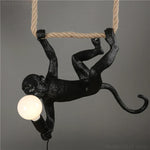 Monkey Resin Pendant Light for Artistic Living Room Decor