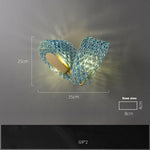 Copper Glass Blue Beauty Designer Wall Sconce LED Wall Light