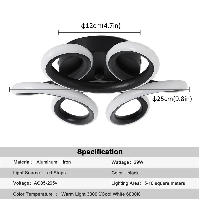 Acrylic LED Ceiling Light | Nordic Style | Surface Mounted Plafonniers