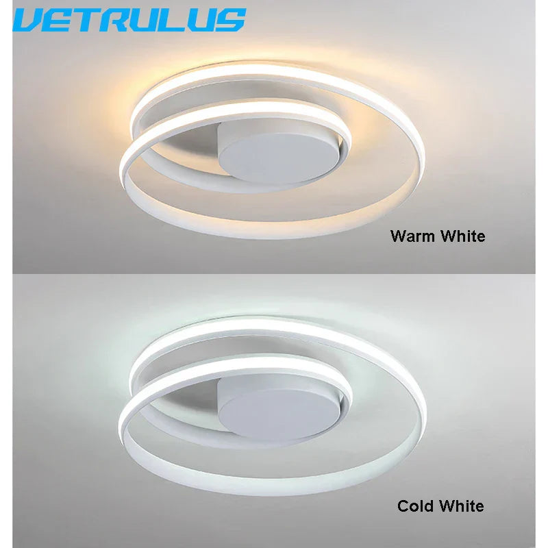 Spiral Acrylic LED Chandelier Ceiling Light by for Living Room Dining Hallway