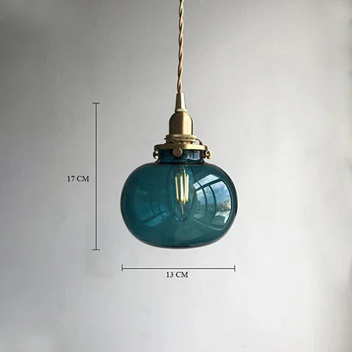 Brass Pumpkin LED Pendant Light - Japanese Style Bedroom Suspension