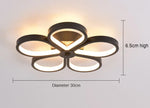Acrylic Flower Twisted LED Chandelier Ceiling Lamp for Living Room, Hotel Decor