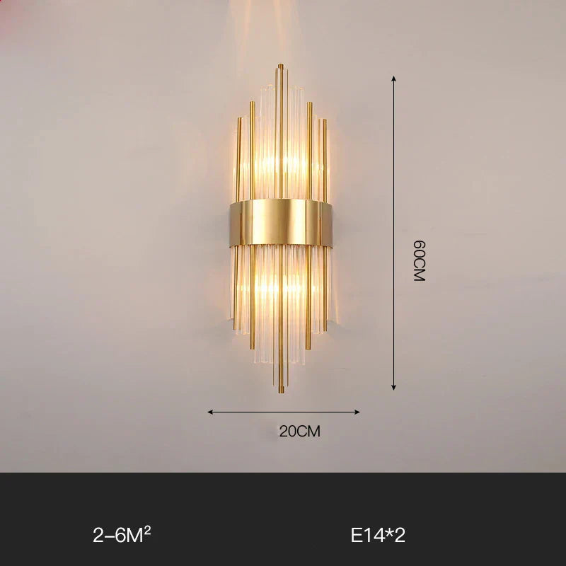 Gold Black LED Wall Sconce Light for Bedroom Corridor