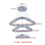 Crystal LED Ring Pendant Chandelier for Modern Living Dining Room Décor