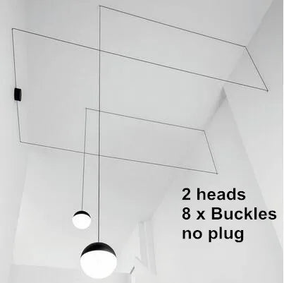 Geometric Glass Ball LED Pendant Chandelier Ceiling Lamp for Living Dining Bedroom