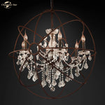Crystal LED Chandelier: Contemporary Orb Pendant Light for Home Decor