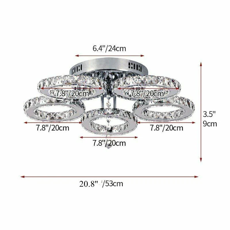 Crystal Nordic LED Ceiling Chandelier for Modern Indoor Lighting