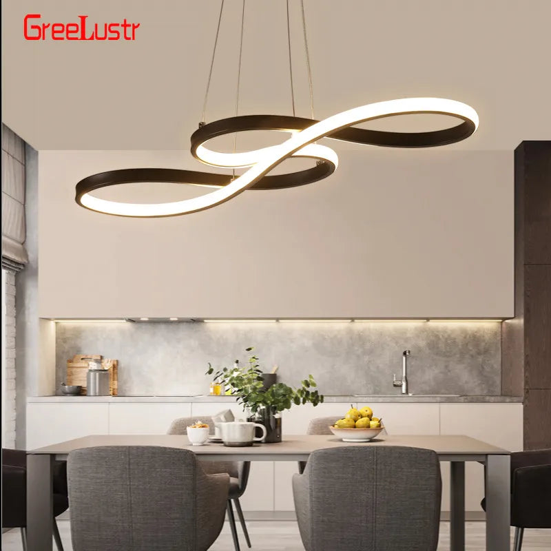 Minimalist LED Pendant Light for Dining Room, Nordic Art Design Ceiling Lamp