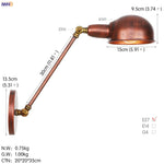 Long Arm Black Wall Light Retro Industrial Vintage LED Wall Lamp