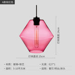 Geometric Glass Pendant Light Collection: Modern Crystalline Pendant Series