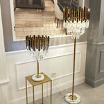 Postmodern Crystal Marble LED Floor Lamp for Bedroom