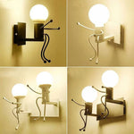 Robot Metal Wall Sconce Creative Cartoon Luminaria for Home Children's Room