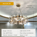 Crystal Chandelier: Elegant Nordic Design for Living, Dining, Bedroom