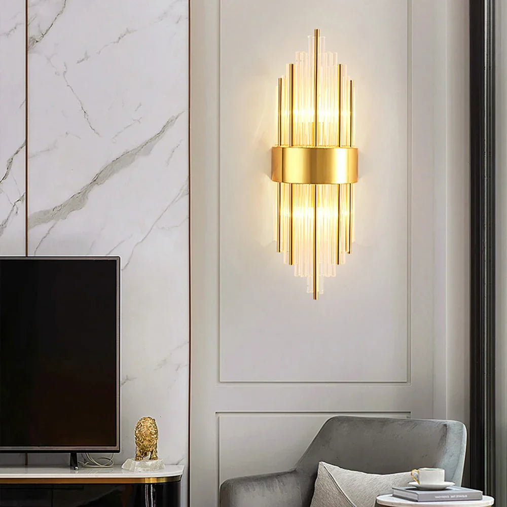 Gold Black LED Wall Sconce Light for Bedroom Corridor