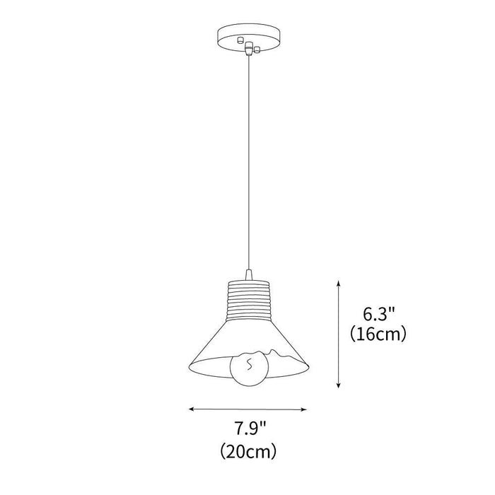 Hemp Rope Glass Pendant Lamp