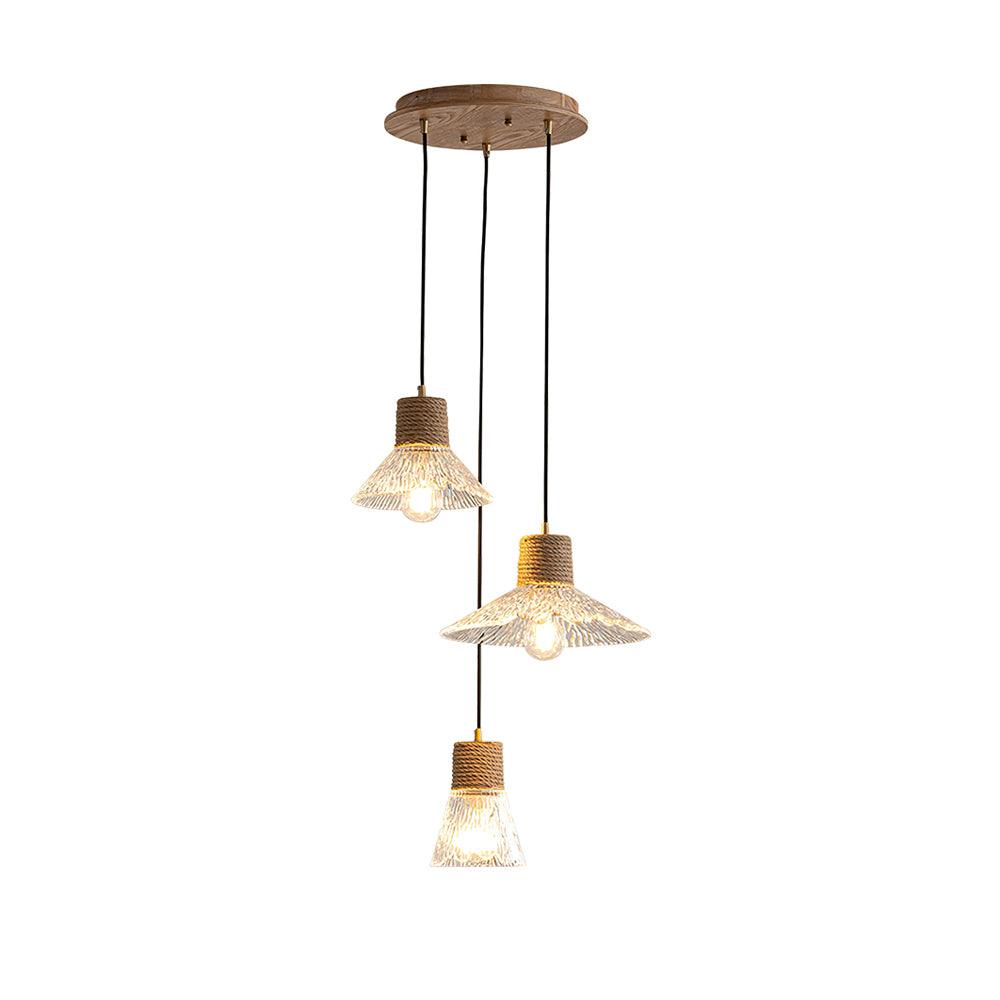 Hemp Rope Glass Pendant Lamp