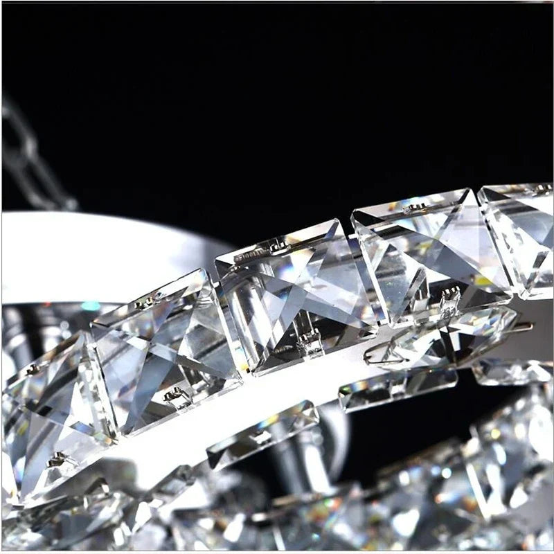 Modern Crystal Ceiling Chandelier LED Light for Living Dining Bedroom Lighting